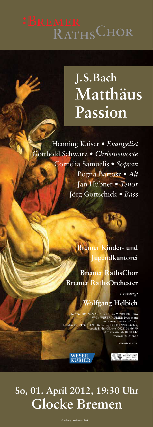 Plakat Matthäus-Passion 2012