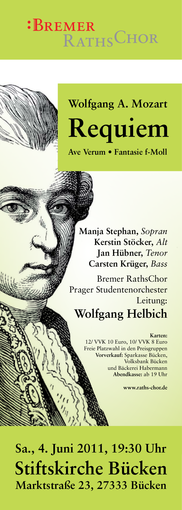 Plakat Mozart-Requiem Bücken 2011