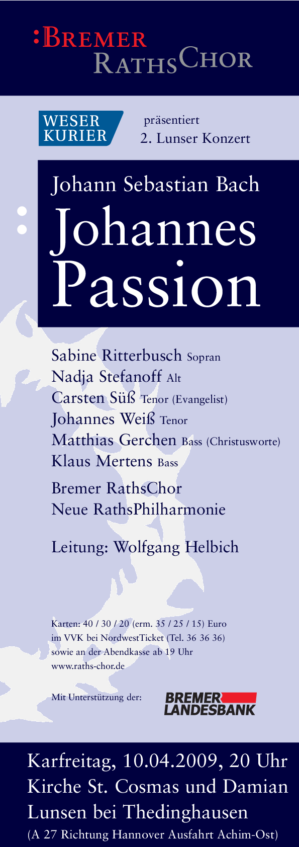 Plakat Johannes-Passion 2009