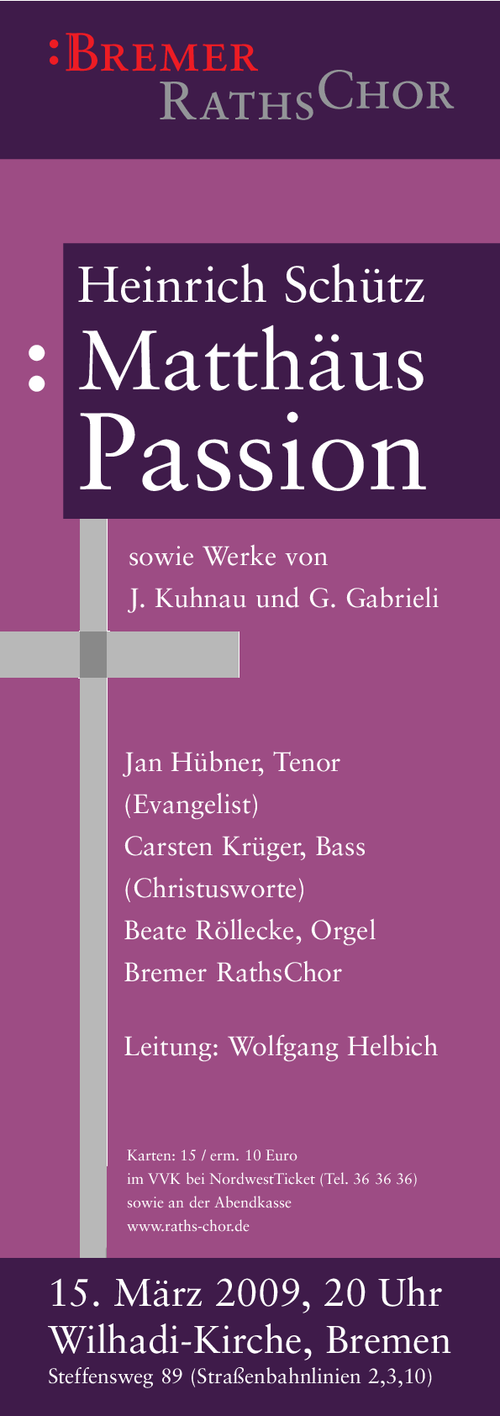 Plakat Schütz-Passion 2009