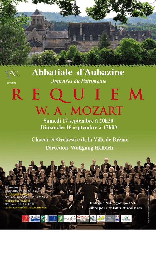 Plakat Mozart-Requiem Aubazine 2011