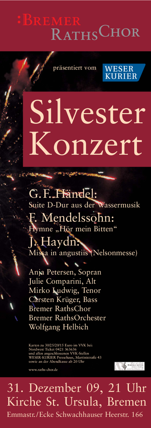 Plakat Silvester-Konzert 2009