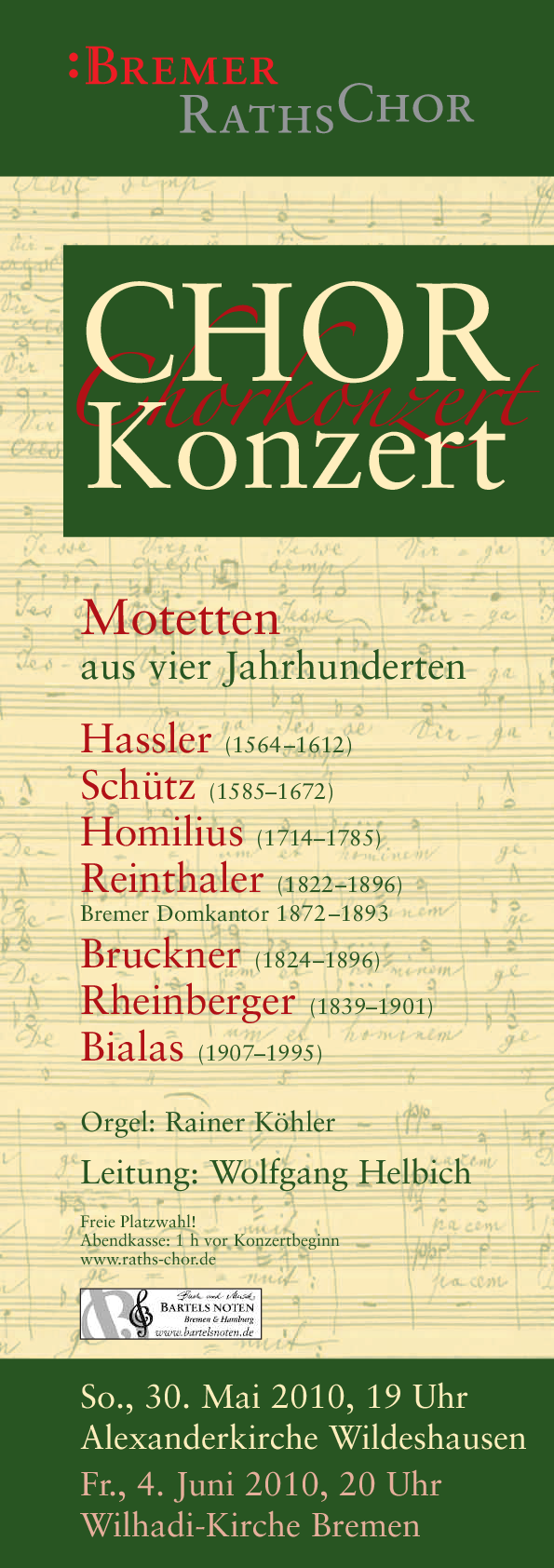 Plakat Motetten 2010