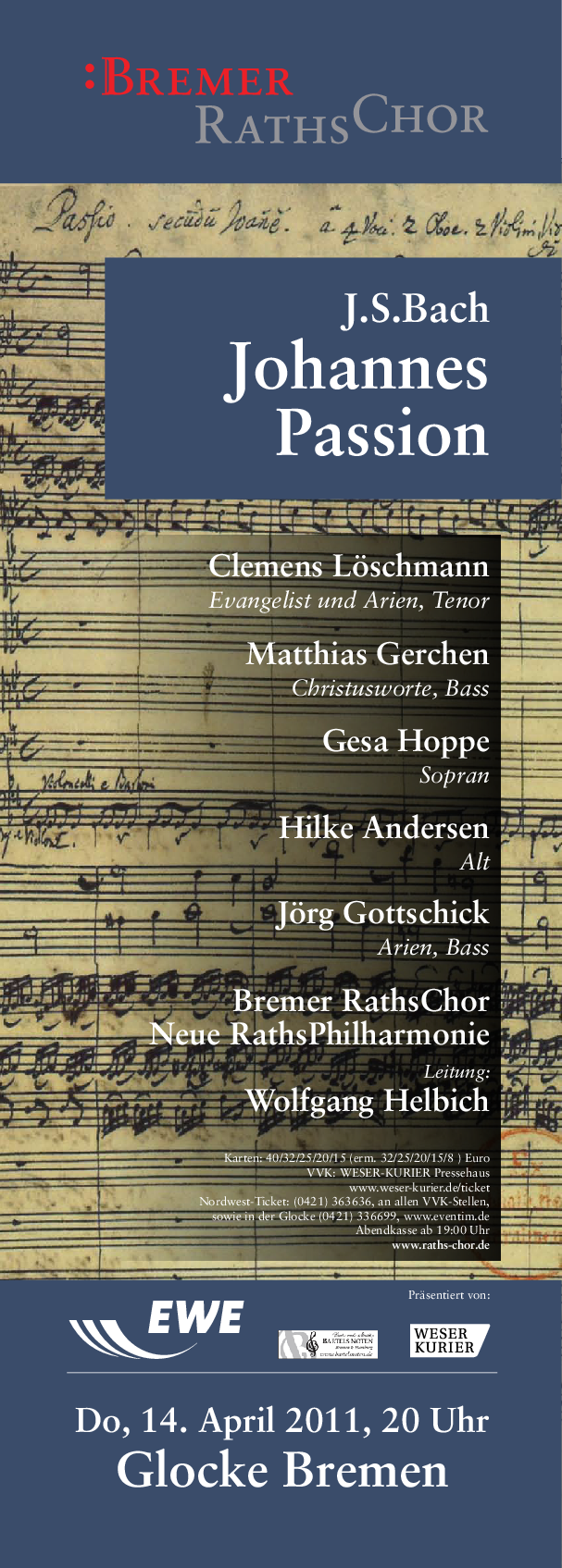 Plakat Johannes-Passion 2011